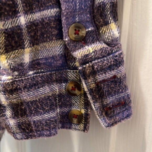 BDG Purple and Black Casual Button Down Shirt - Picture 6 of 6